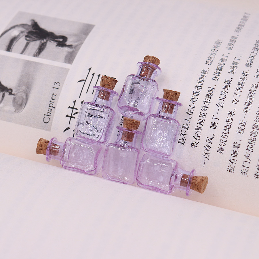 5g Weight Ornaments Jewelry Making Type 2.5-3CM Jewelry Making Size Drift bottle Classification 1 Piece Quantity Wooden plug, Glass Material Geometric Pattern Simple Style Style 1 Piece 2.5-3CM Wooden Plug Glass Geometric Drift Bottle 13