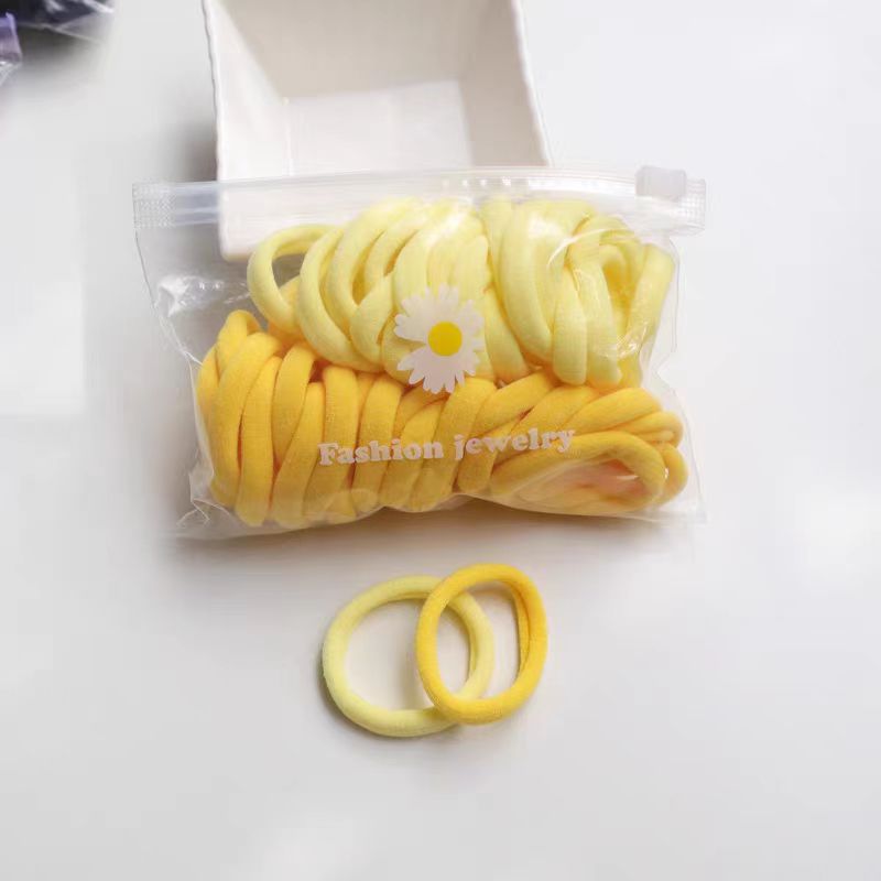 Niños accesorios para el cabello niñas sin costura cabello de alta elasticidad no daña cabello anillo de cabello banda de goma cubierta de cabello