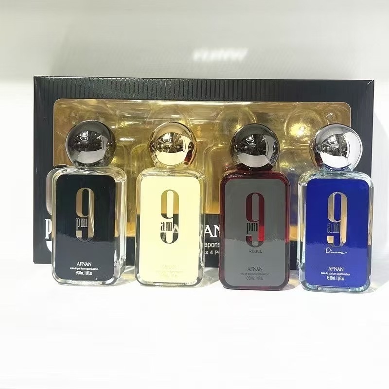 Tapa metálica de alta calidad Afnan 9pm perfume gift Box set lattafa Cross - Border Explosive Arab Middle East image 6