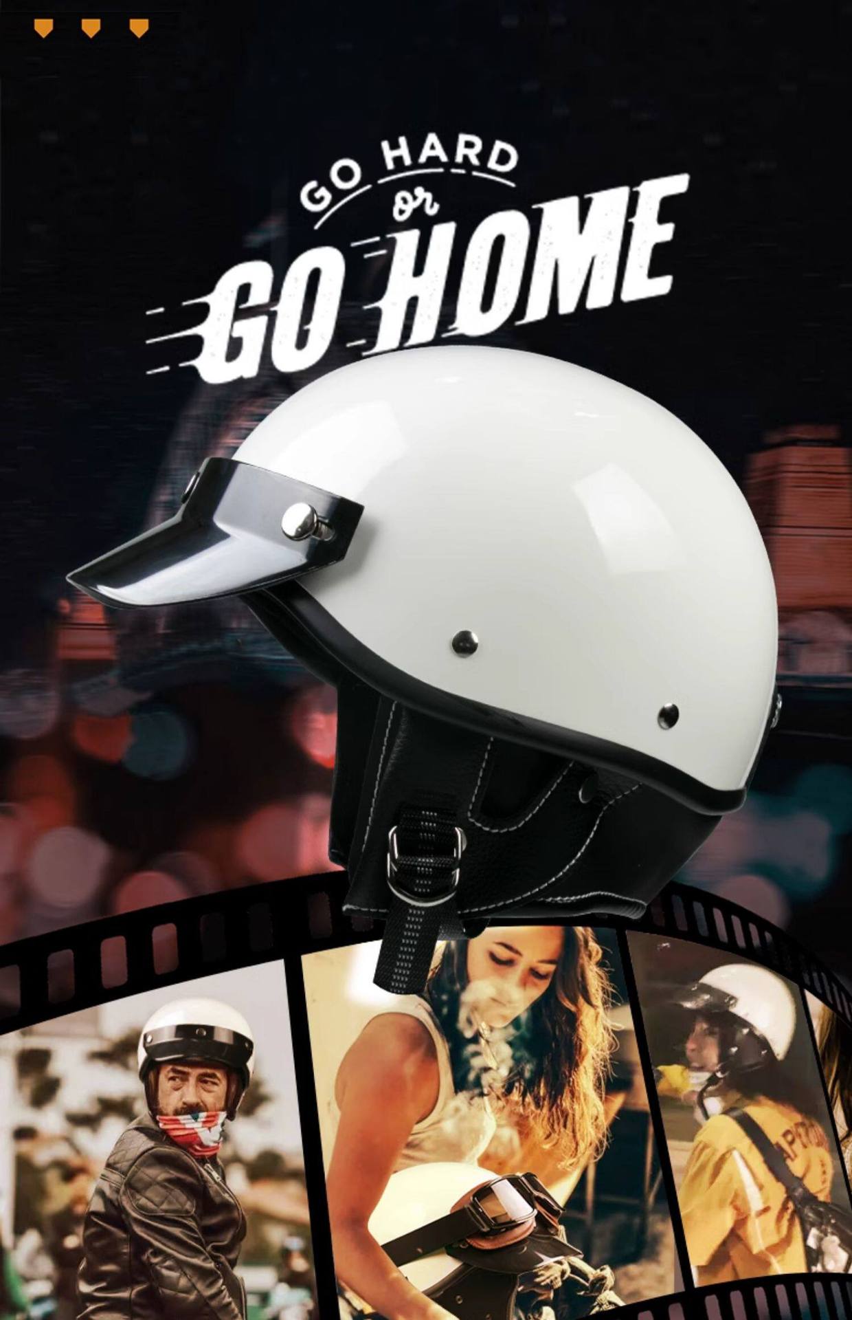 Retro 3C certified summer motorcycle helmet, custom electric vehicle half helmet, sun-proof, breathable safety helmet, cross-border wholesale