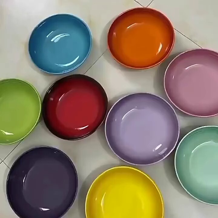 French-Style Le Cereal Bowl Breakfast Bowl Oatmeal Enamel Colorful Rice Bowl Deep Ramen Bowl Household Ceramic Tableware
