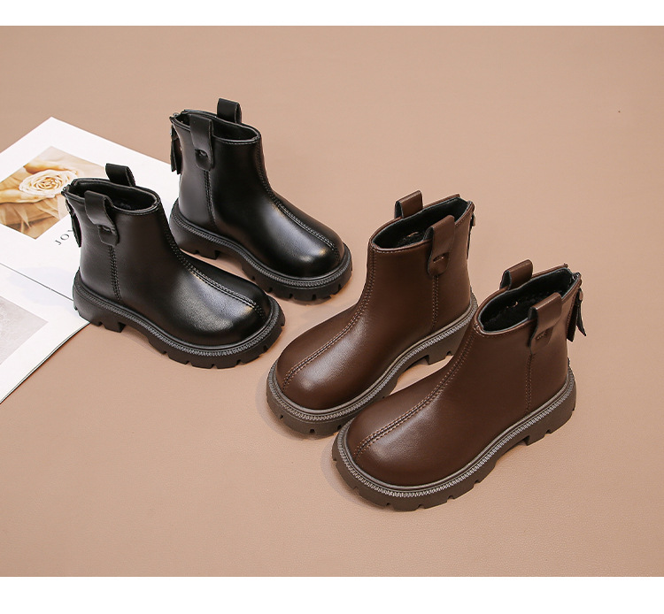 Kinder Martin Boots Warm Aus Samt Leder Für Jungen Und Mädchen_voghion.com