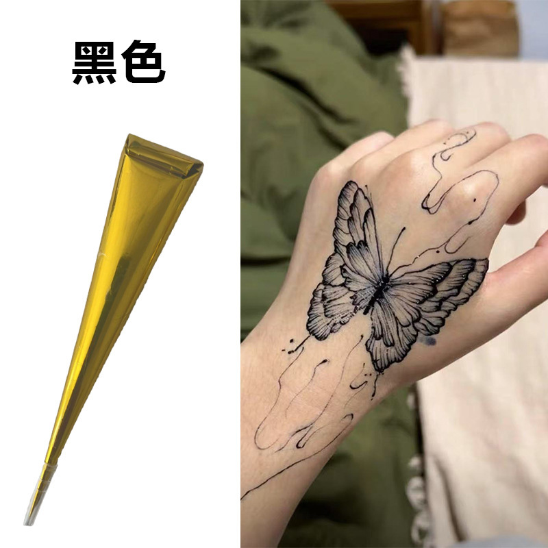 印度纹身膏新款手绘纹身膏纹身乳海娜纹身膏彩绘纹身模板跨境现货|undefined