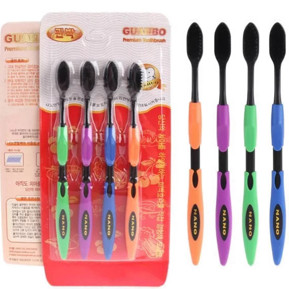 Korean Style Household Toothbrush Soft Hair Bamboo Charcoal Wholesale Adult Four Pack Nano Soft Pointed Tail Thin Handle 4 Pack Toothbrush Korean Style Household Toothbrush Soft Hair Bamboo Charcoal Wholesale Adult Four Pack Nano Soft Pointed Tail Thin Handle 4 Pack Toothbrush