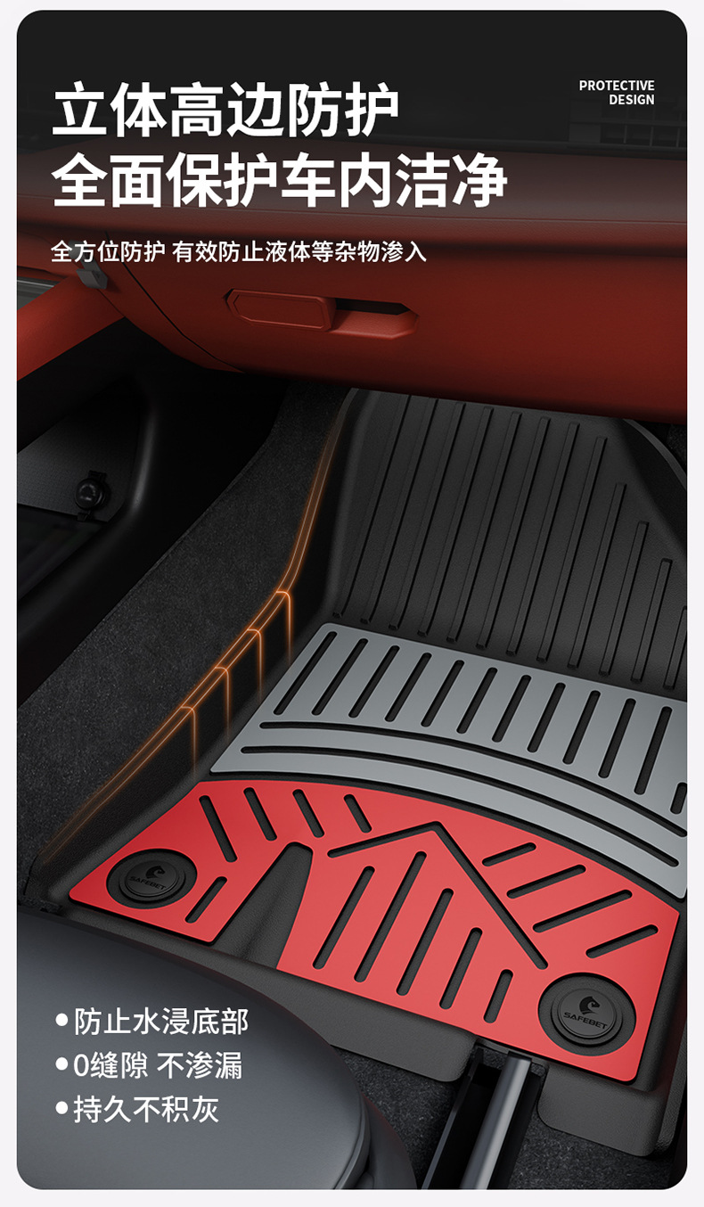 Suitable for Chery Tiggo 8, Arrizo 8, iCAR V23, special colorful TPE car floor mats and trunk mat
