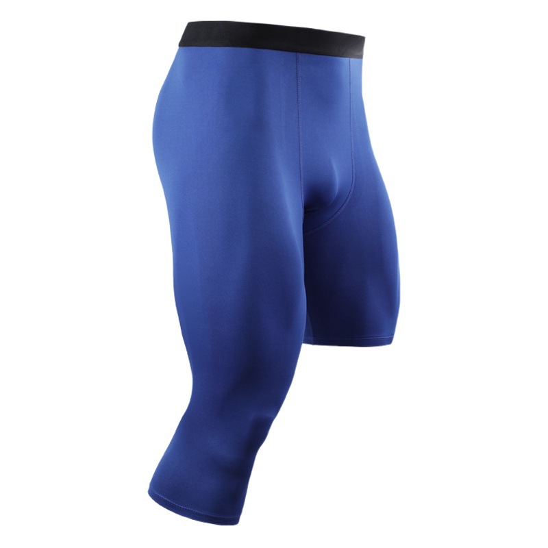 Medias de baloncesto de una sola pierna Pantalones de entrenamiento deportivo de los hombres estadounidenses Fitness pies largos y cortos que tocan Fondo recortados pantalones de compresión de secado rápido