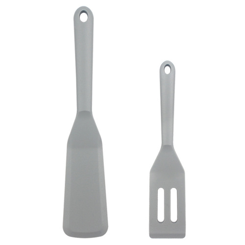 Silicone Egg Scramble Spatula Set Brownie Cake Cookies Spatula 2-Piece Set Small Size Non-Stick Pan Specific Spatula