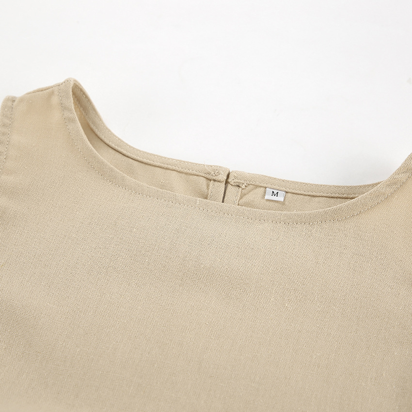 395g Weight Sleeveless Sleeve Length Cotton, Cotton and Linen, Hemp Fabric Type Pant Co-ord Set Sets Type 2 Pieces Set Quantity Holiday, Banquet, Daily Occasion Round Neck Neckline Regular Fit Fit Type Solid Color Pattern Summer Season Women's Gender Casual, Simple Style, Streetwear Style Holiday Banquet Daily Women's Casual Simple Style Streetwear Solid Color Cotton Cotton And Linen Hemp Pant Co-ord Set Pants Sets 18
