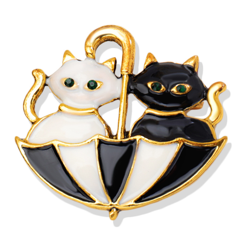 Retro Cat Alloy Unisex Brooches display picture 1