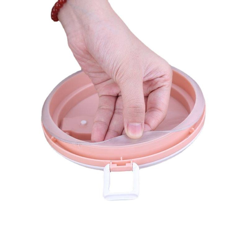 Caja de almuerzo de tres capas de acero inoxidable, caja de almuerzo de aislamiento térmico, caja de almuerzo dividida para adultos con caja de cubierta, estudiante, niña