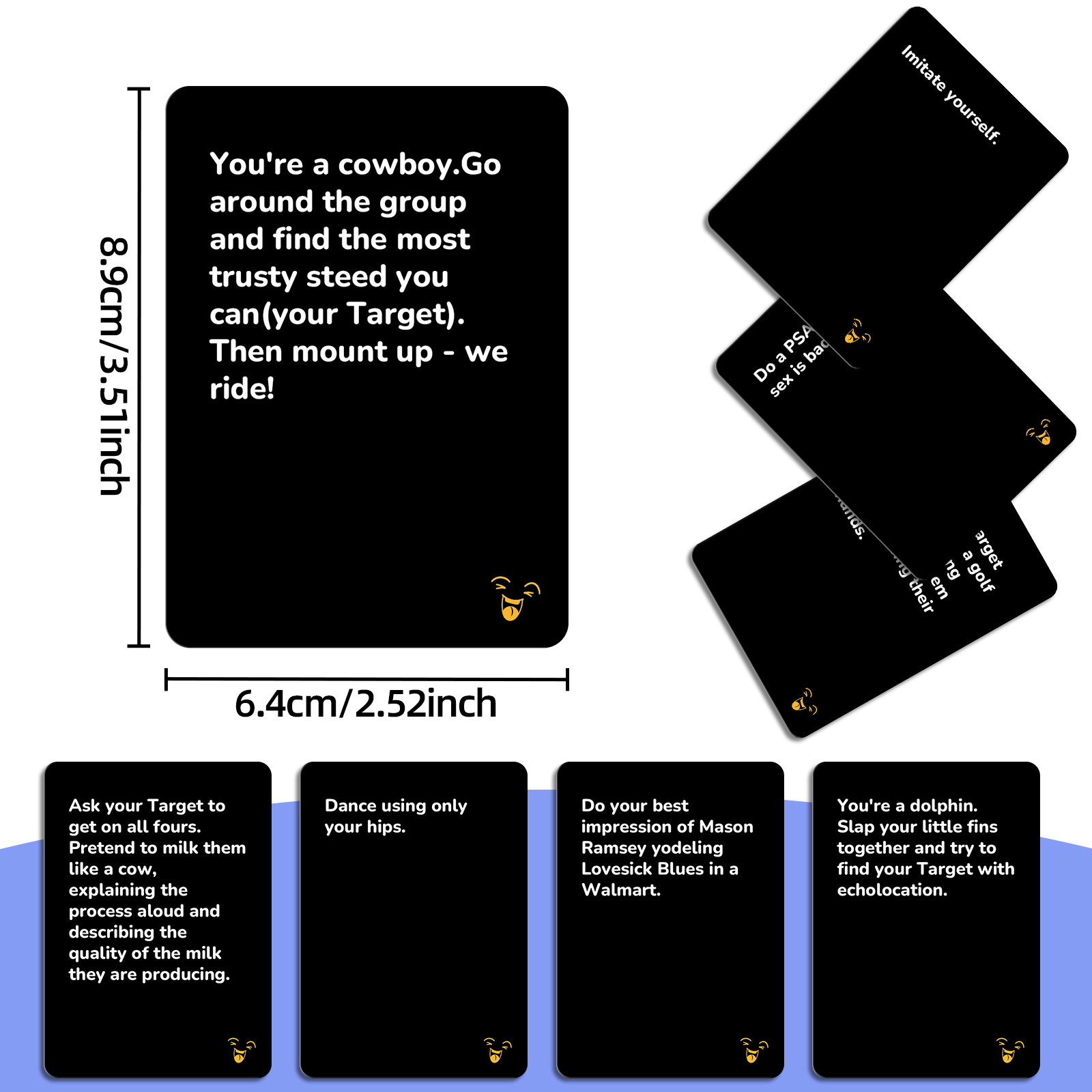 50 Sheets Of New Cross-Border Laughing People Drinking Board Interactive Party Warm-Up Game Cards In Stock Wholesale_voghion.com