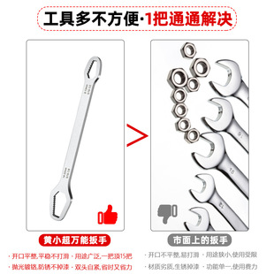 Torx Wrench Double-Ended Self-Tightening Adjustable Glasses Wrench 8-22mm Board with Special-Shaped Multi-Purpose Ends