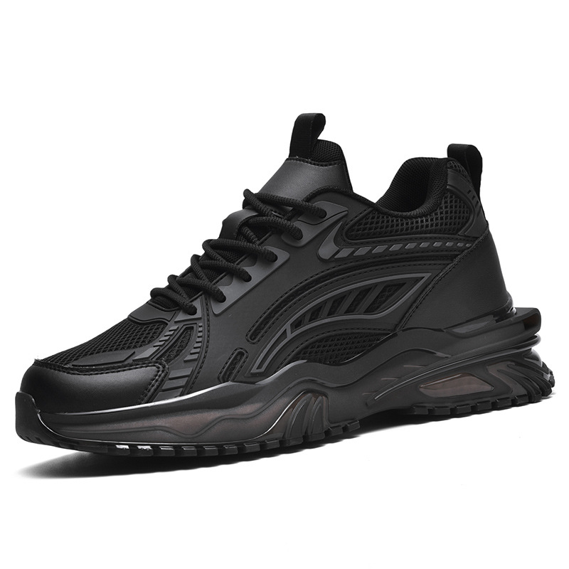 Nuevos zapatos negros de hombre de verano respirantes antiodores zapatos deportivos de malla antideslizantes zapatos casuales para estudiantes de secundaria zapatos de carrera juveniles