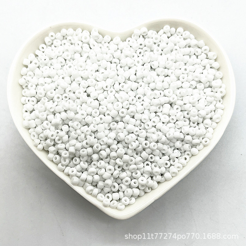 2/3/4mm color sólido vidrio pequeño arroz cuentas DIY hecho a mano collar pulsera joyería accesorios (15g un paquete)