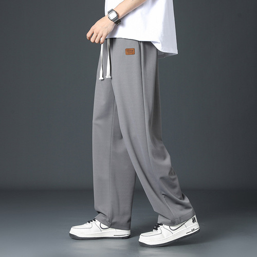 Pants men's spring new trendy brand loose straight sports pants for men spring and autumn sweatpants for men