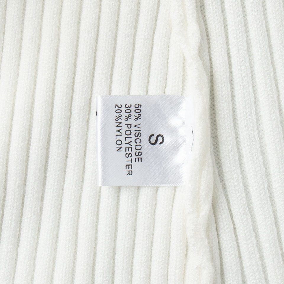 Áo cardigan len dệt kim cổ đứng, tay dài, khóa kéo đôi, dáng ôm ngắn — trắng, đen chi tiết 31