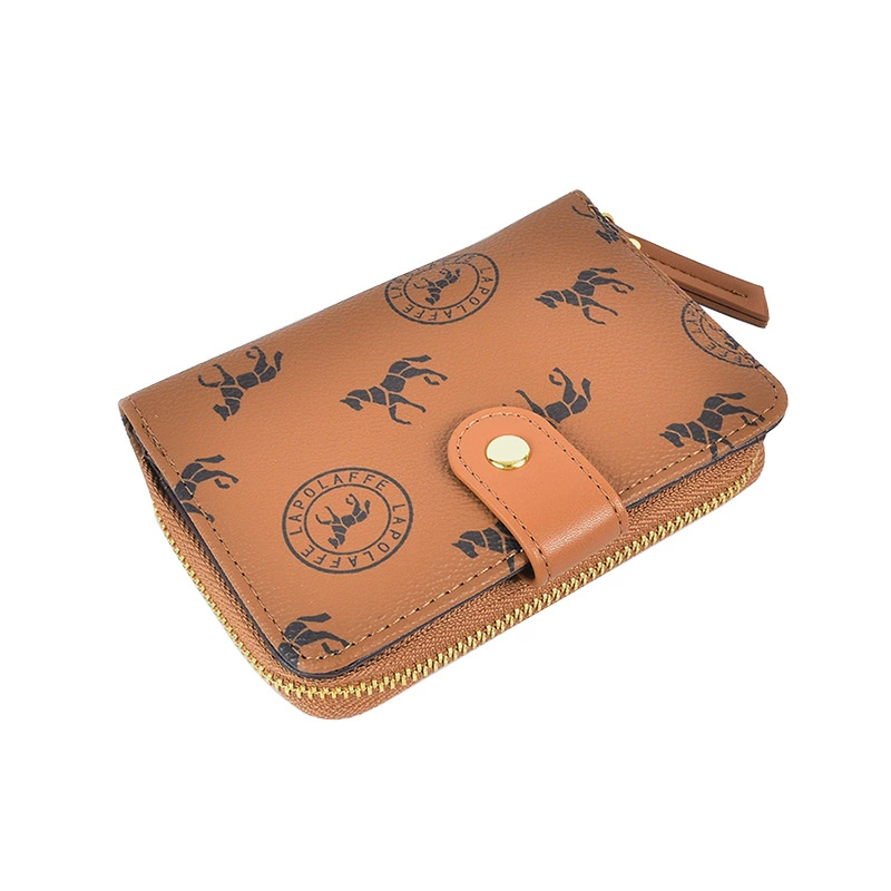 Кожаный портмоне с принтом Xiaoma lapolaffe, с zipper, держатель карт LP7038#