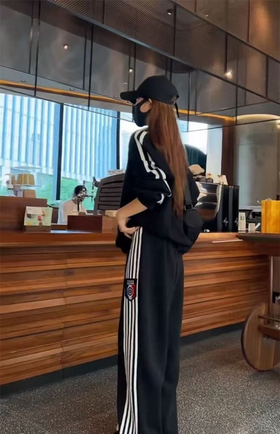 New Sports Suit Women Spring And Autumn Students Korean Version Loose Slimming Fashion Round Neck Sweatshirt Trousers_ecoleips.com