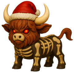 Spooky-Cute Highland Cow That Welcomes Halloween Guests