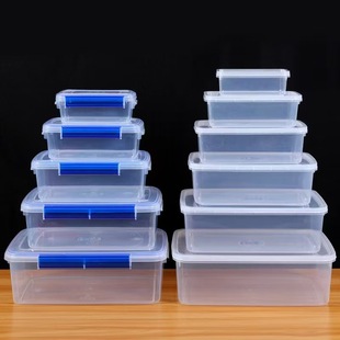 Refrigerator Crisper Food-Grade Plastic Storage Box Transparent Clinker Pickle Frozen Sealed Box Microwave Lunch Box