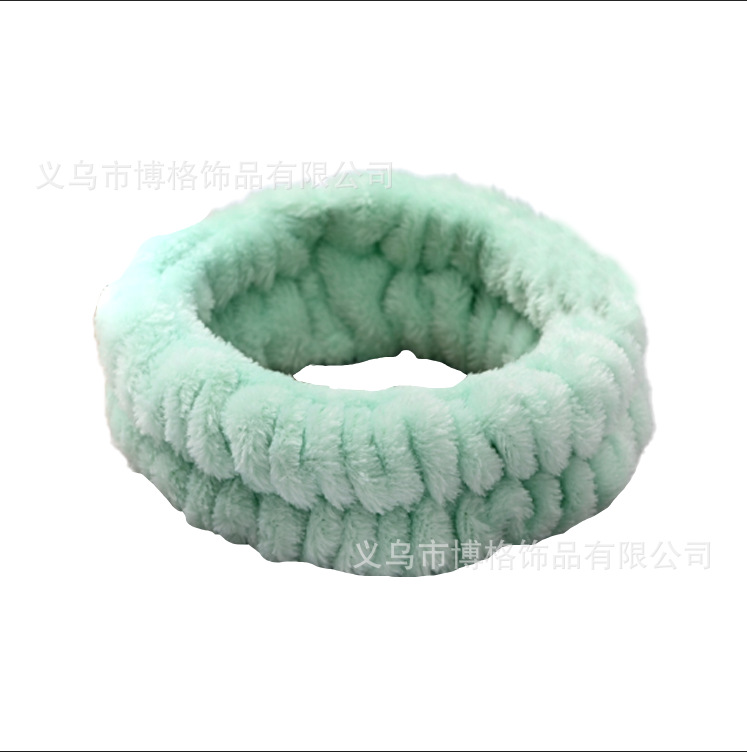 [Suministro especial transfronterizo] Correa para el cabello con cordón de franela europea y americana Correa para el cabello semiacabado de muñeca de felpa de color sólido monocromo