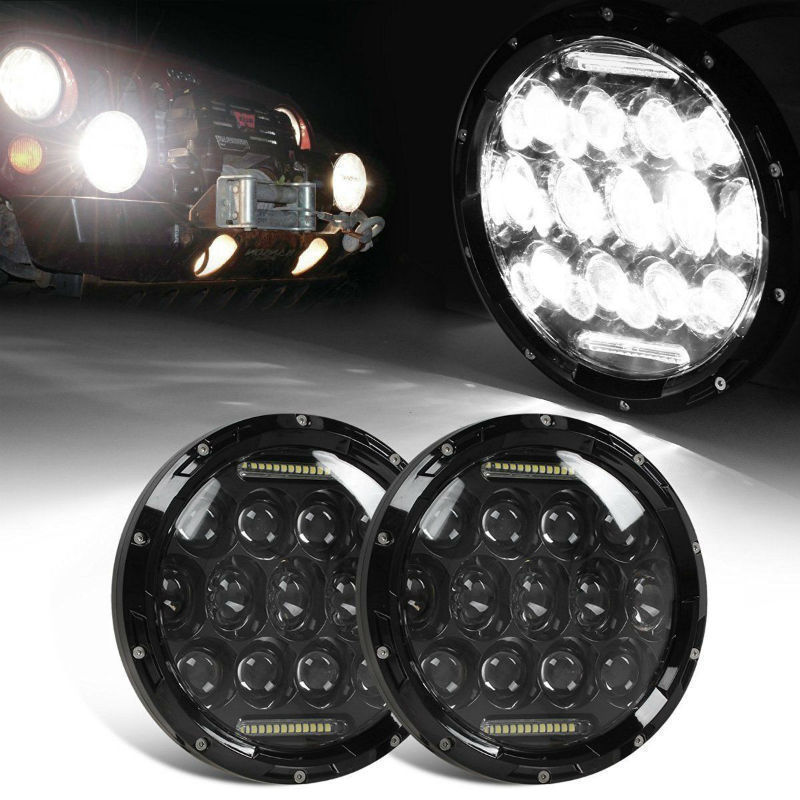 7inch Harley Wrangler Headlight 13-Bead 75W with Lens Motorcycle Off-Road Vehicle Headlight Cross-Border Factory Direct Sale