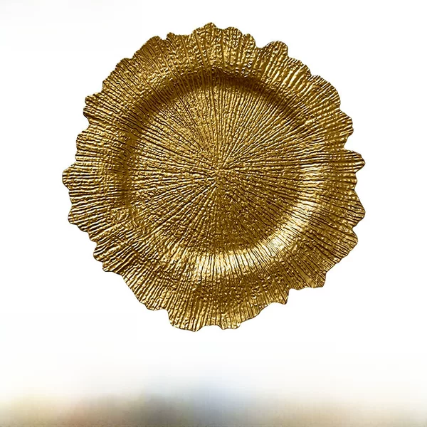 Golden Snowflake Fruit Plate, Silver Spray-Painted Dessert Plate, High-Value Gift Tray Wholesale