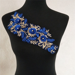Embroidered Polyester Decorative Beaded Hollow Lace Flower Collar DIY Mesh Trim Sewing Apparel Accessory Components