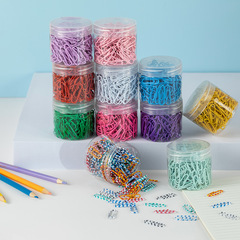 Clip Buckets for Creative Bookmarks - Colorful Nickel Plated Rust-Proof Metal Paper Clips - Office Stationery