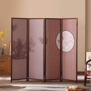 Pine stained border screen partition factory wholesale new Chinese office home hotel office entrance