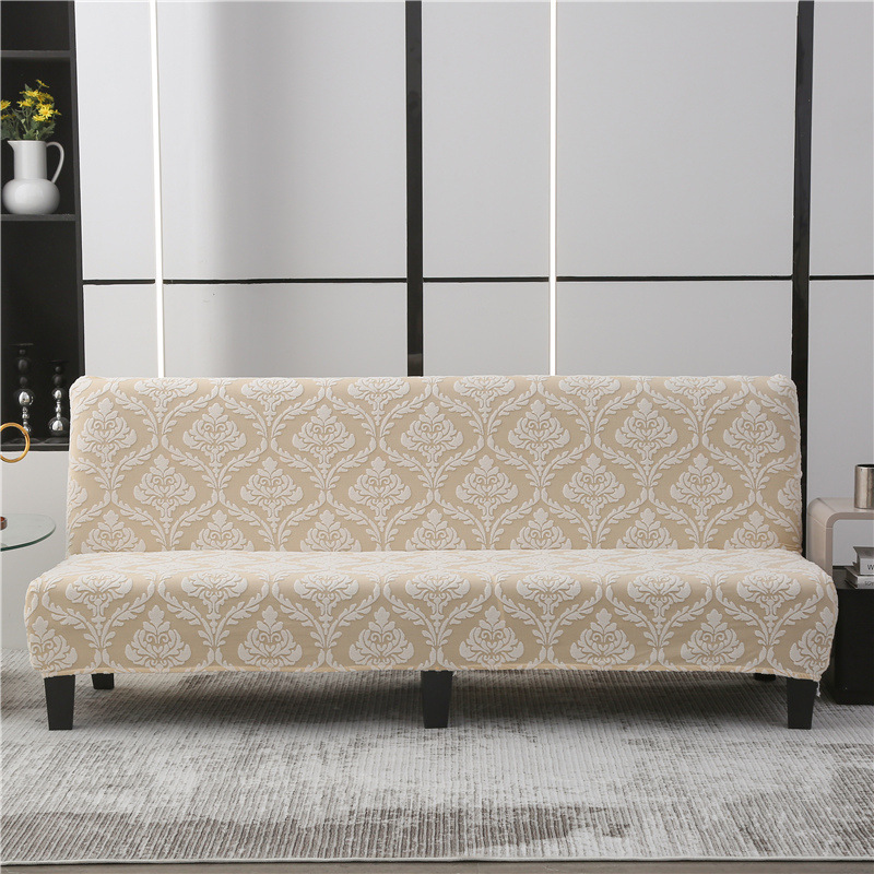Thickened Armrest-free Sofa Cover Foldable Sofa Bed Cover Simple Simple Cationic Jacquard New Cross-border