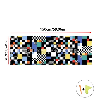 Column Applique National Tide Brocade: Car interior film - mosaic-stickers
