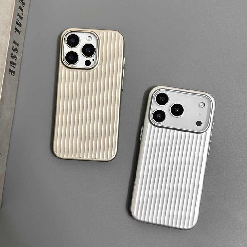 Suitable for Iphone17Promax Corrugated Light Corrugated Magnetic Phone Case Apple 16 Frosted Skin Feel Protective Cover 15