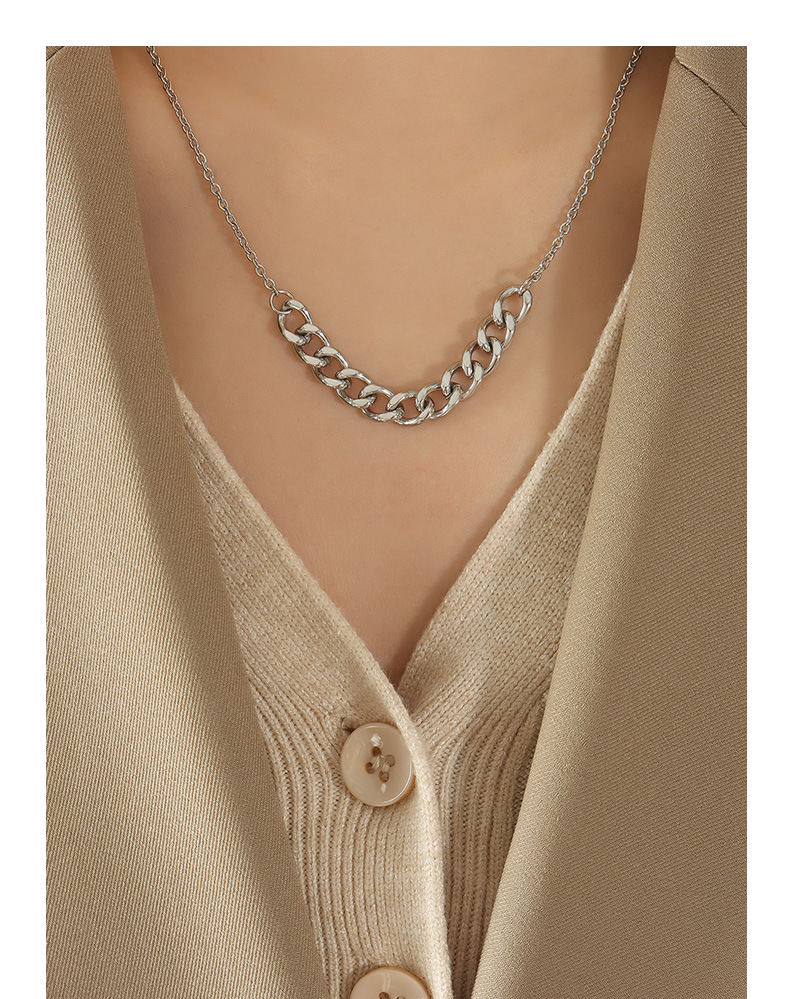 Simple Style Geometric Titanium Steel Plating Necklace_colorza_3