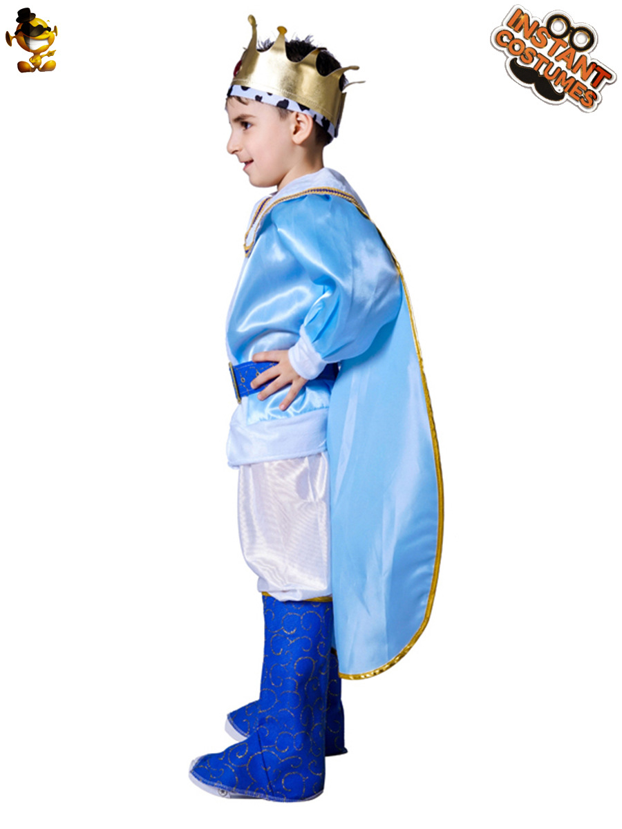 Niños de Halloween traje del rey Europeo Rey Partido la etapa ropa los niños Cosplay juego rol