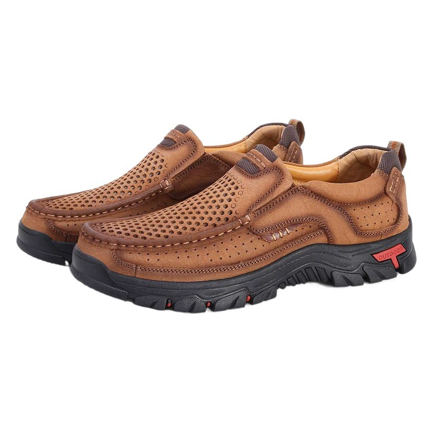 Лидер продаж на Amazon, новая трансграничная Мужская обувь больших размеров, натуральная кожа, Повседневная Мужская Уличная обувь для пап ручной работы больших размеров