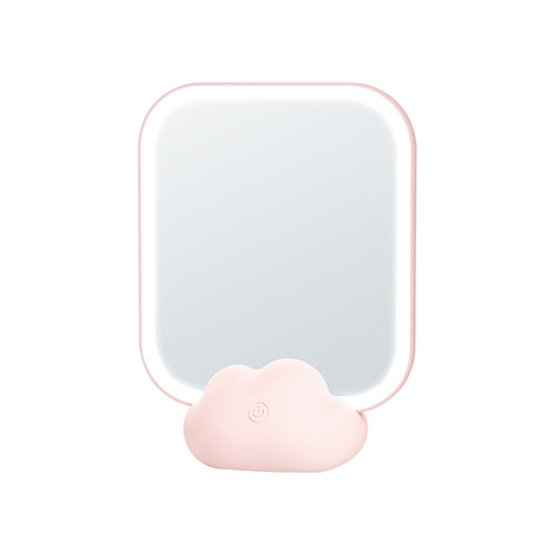 Lighted Makeup Mirror l Cloud Pet Desktop Lighted Mirror Ins Style Home Dorm Desk Portable Small Vanity Mirror