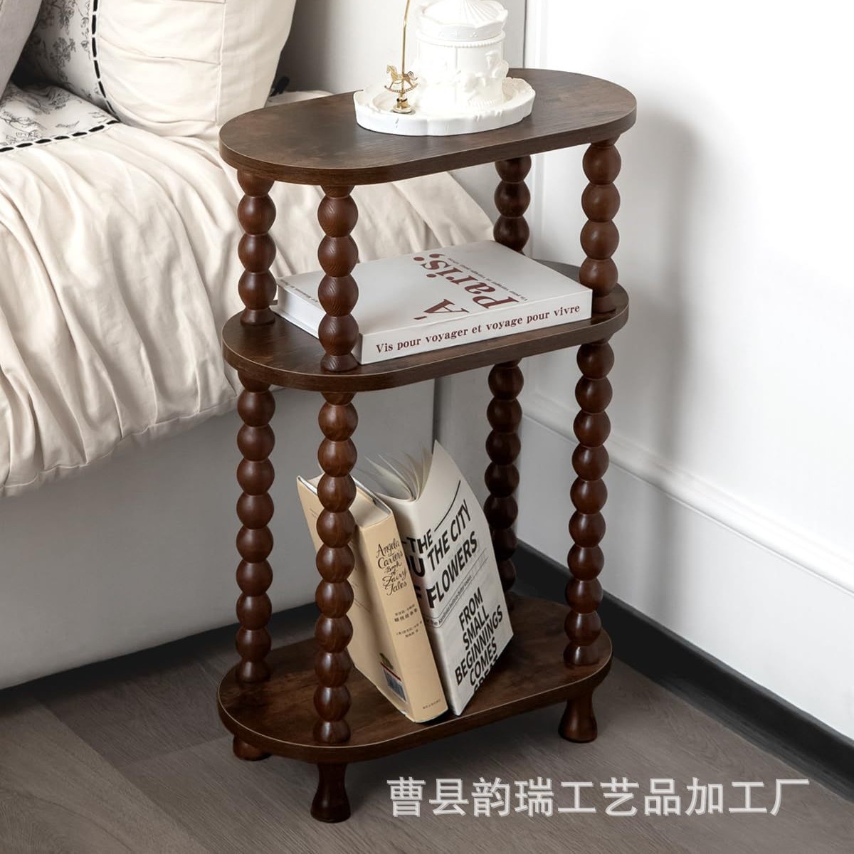 Estante de almacenamiento de madera estilo vintage, de varias capas, para sala de estar, dormitorio, mesa auxiliar, cocina, baño, mesa de centro, mesita de noche, estante organizador.
