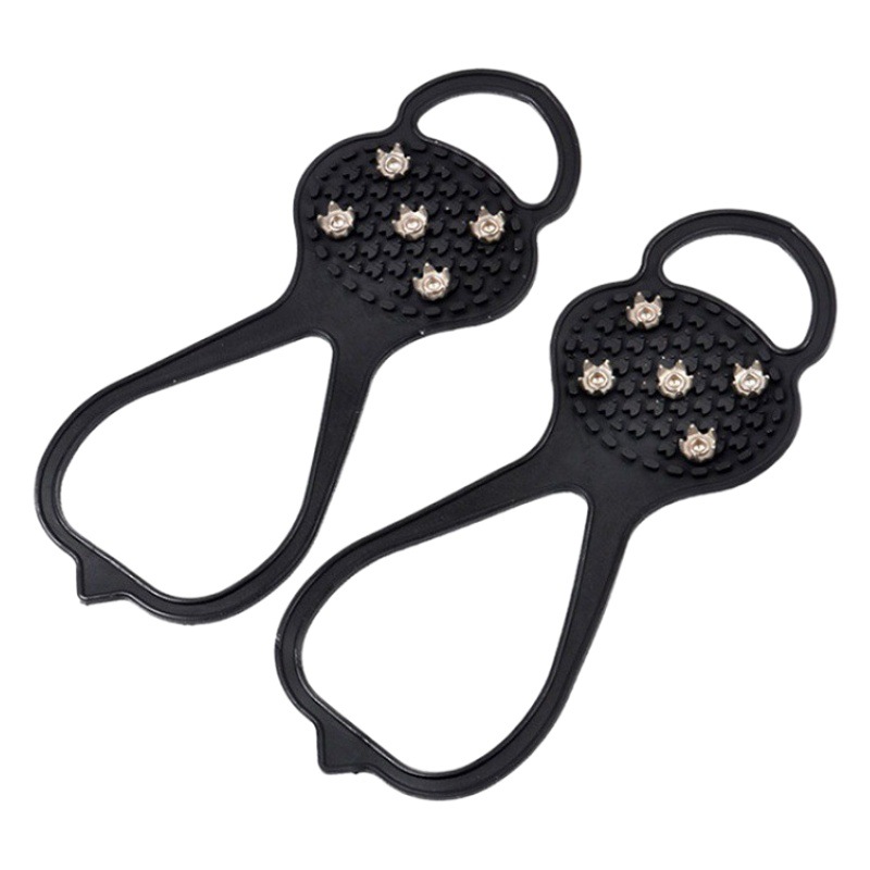 Factory in stock wear-resistant 5-tooth crampons travel outdoor mountaineering snow non-slip new five-tooth crampons non-slip shoe cover
