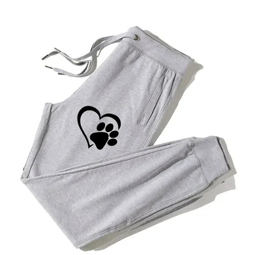 Men's and Women's Casual Print Leggings, Solid Color Padded Sweatpants, Long Fashion Sport Elastic Rope, Factory Wholesale, Logo Customization Available