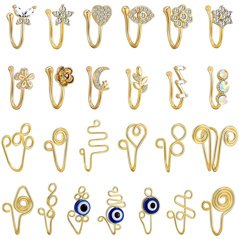 Anello senza piercing per uomo e donna, stile europeo, americano, africano, transfrontaliero, alla moda, a forma di U._voghion.com
