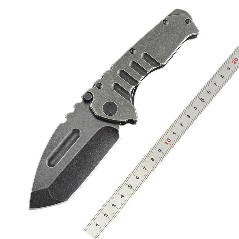 户外重型折叠小刀D2装甲战术刀便携野营防身刀具高强硬度石洗小刀