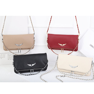 2025 New Zv Women's Bag with Wing Design, Lychee Pattern, Crossbody, Handbag, Shoulder Bag, Versatile, Fashionable, Classic Style
