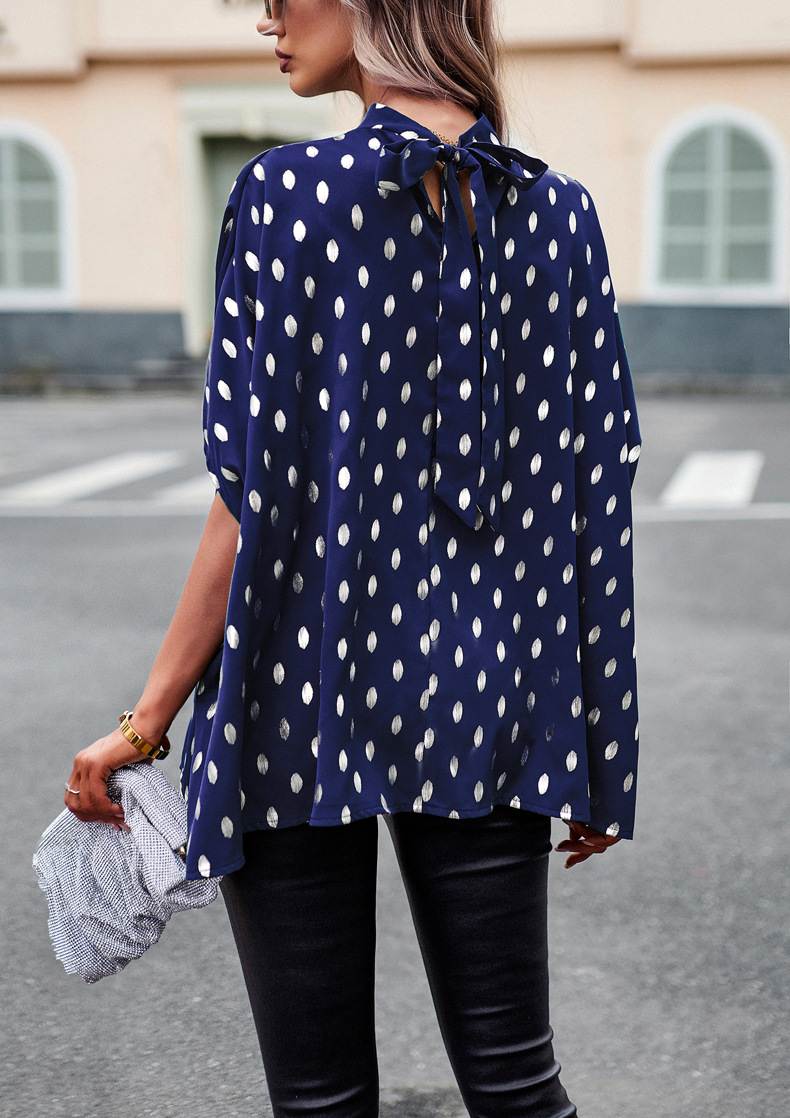Women's Blouse Half Sleeve Blouses Casual Polka Dots display picture 6