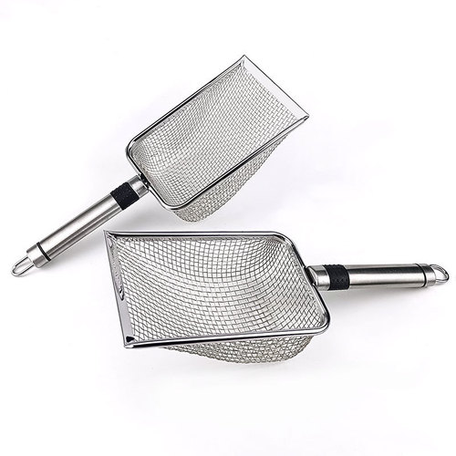 Stainless steel cat litter shovel large beach shovel waste picker litter box litter rake pet shovel for cats and dogs