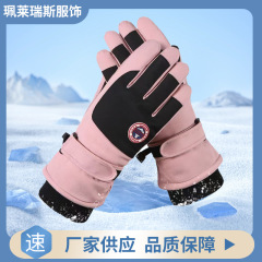 冬季户外运动保暖手套骑行电动车防风防水加绒手套触屏滑雪手套