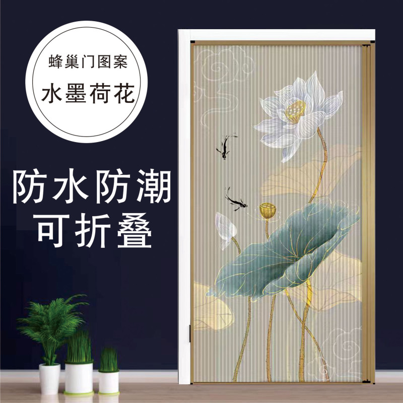 免打孔蜂巢折叠门推拉门隐形厨房燃气验收卫生间厕所隔断门简易门|undefined