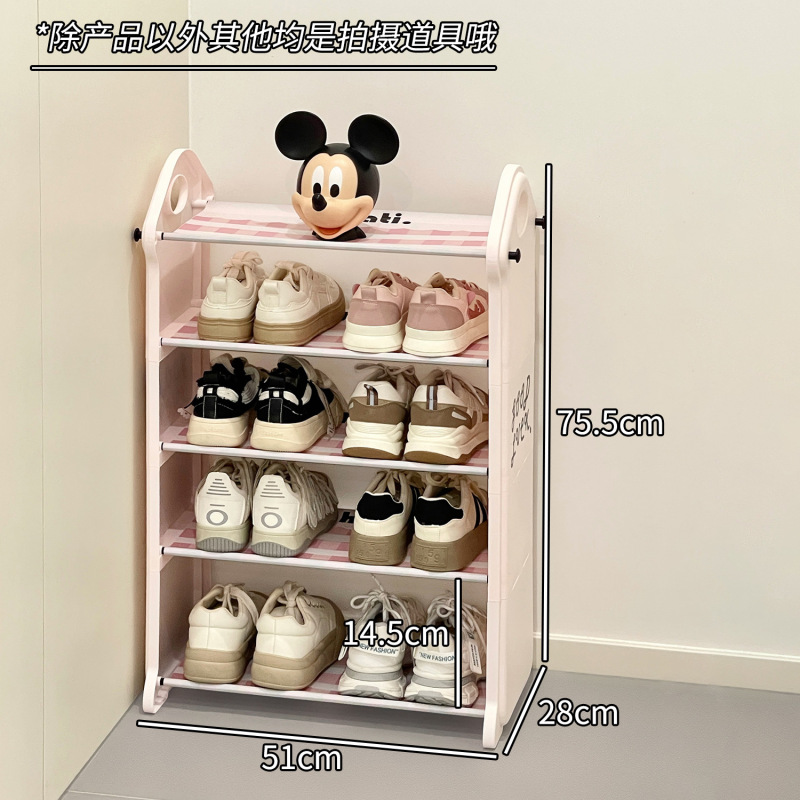 家庭用玄関用のシンプルな下駄箱、多層屋内省スペース靴ラック、寮賃貸住宅収納靴ラック|undefined