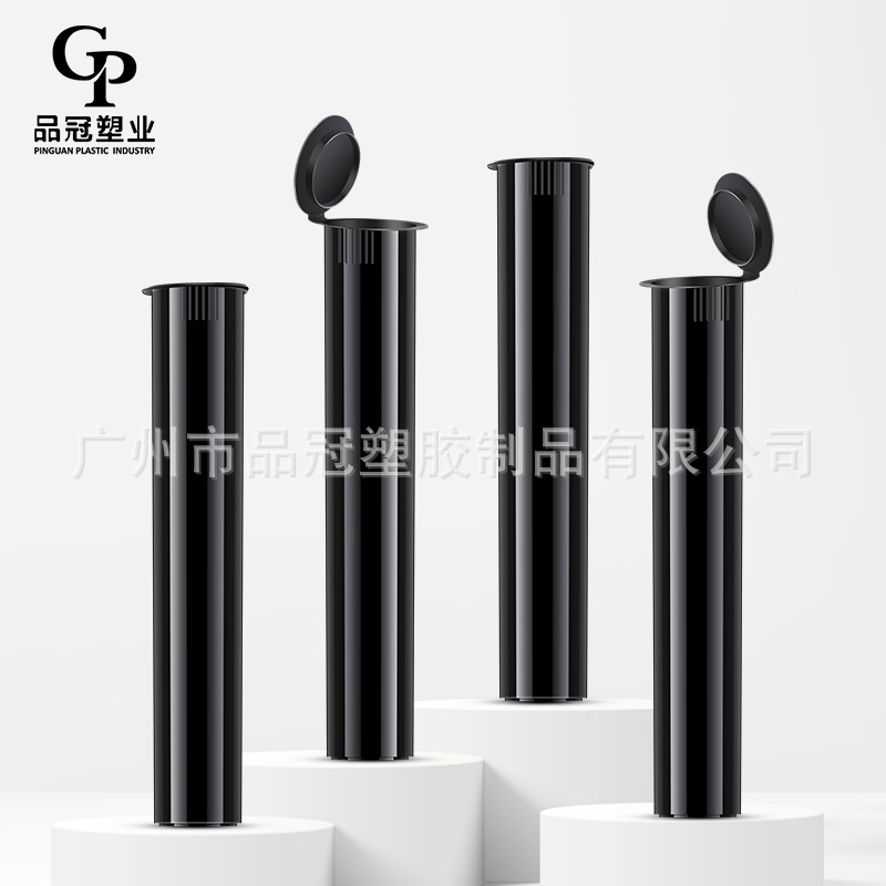 Fuente de la fábrica 116mm tubo redondo recto botella de embalaje a prueba de niños squeeze botella rebote tubo de plástico tubo de tabaco