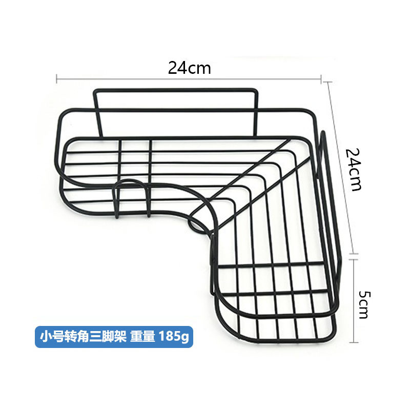 Estante de baño de esquina de acero inoxidable Estante de almacenamiento de baño sin perforación Estante triangular de pared de baño